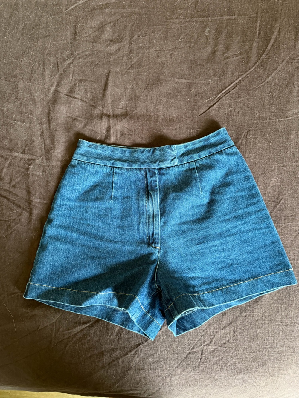 Meshki Blue Denim Relaxed Shorts